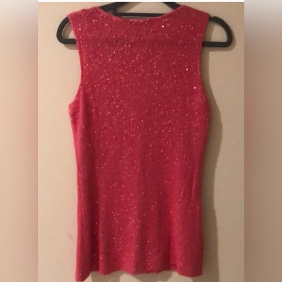 Donna Karan Collection Cashmere and Silk Sequined Tank Top Woman’s Size XS - Picture 2 of 3